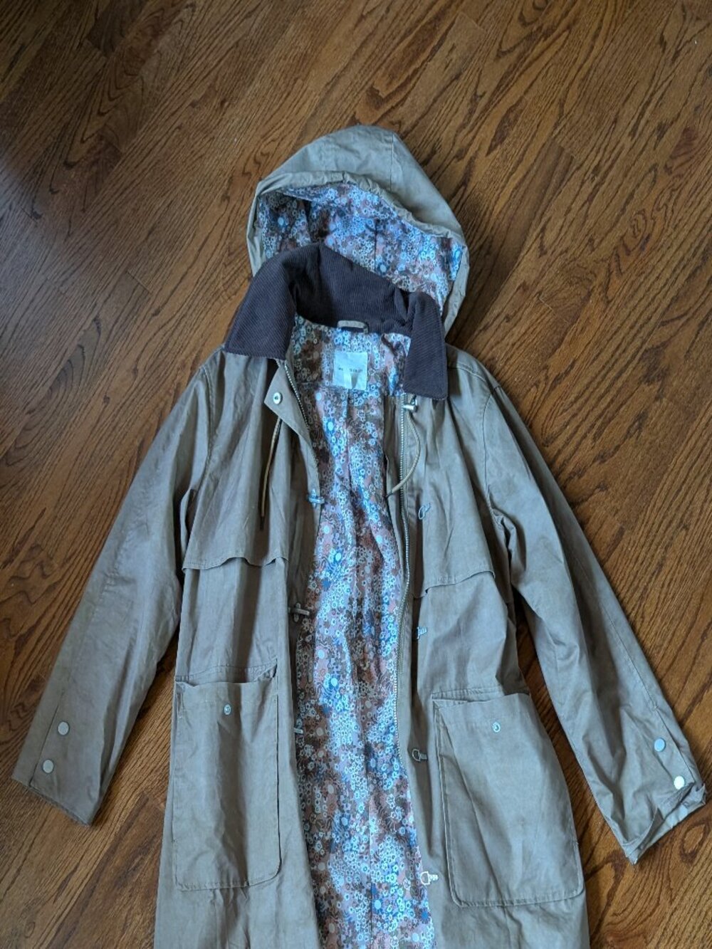 Avec Les Filles Heritage Raincoat With Removable Hood - Size M